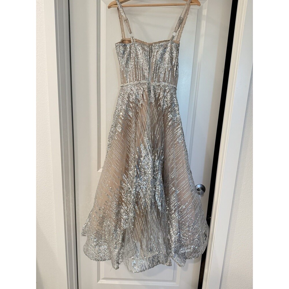 NWOT BRONX AND BANCO MADEMOISELLE SILVER MIDI DRESS, S, M available - Picture 11 of 17
